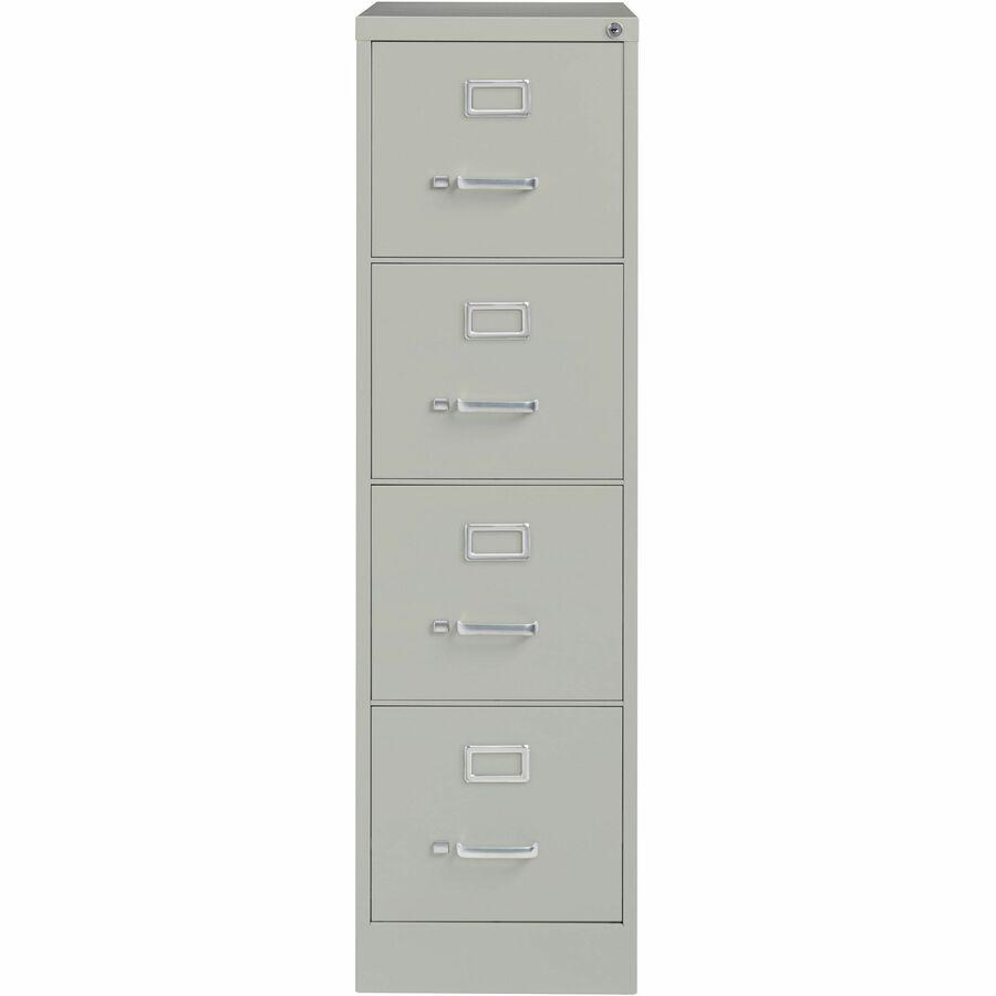 Lorell Fortress Series 25" Commercial-Grade Vertical File Cabinet - 15" Width x 25" Depth x 52" Height - 4 x Drawer(s) for File - Letter - Vertical - Security Lock, Ball-bearing Suspension, Heavy Duty. Picture 3