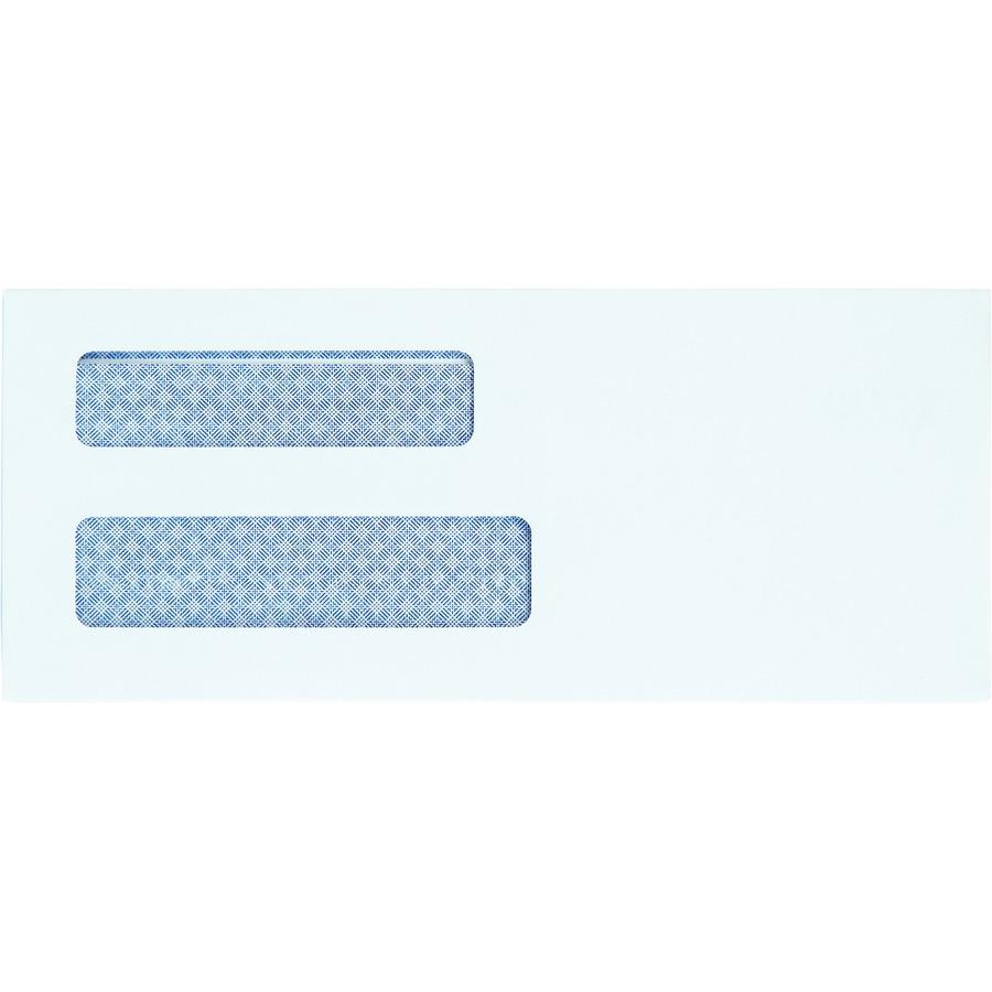 Quality Park No. 8 5/8 Double-Window Security Envelopes with Reveal-N-Seal&reg; Self-Seal Closure - Double Window - #8 5/8 - 3 5/8" Width x 8 5/8" Length - 24 lb - Self-sealing - 500 / Box - White. Picture 4