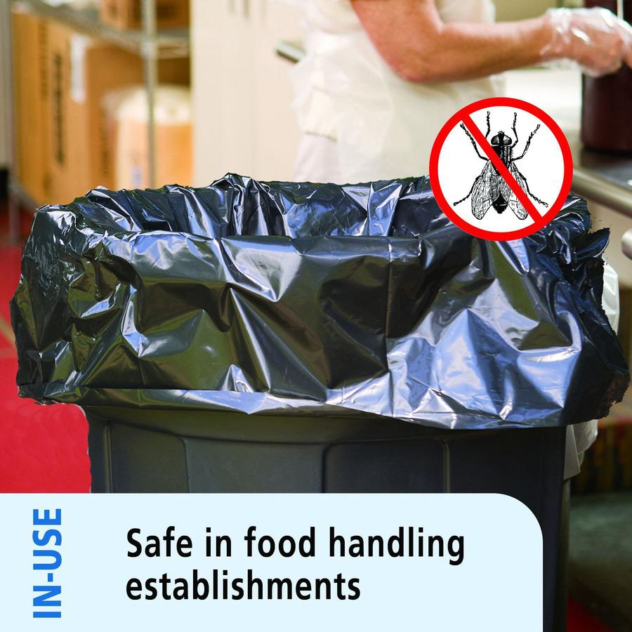 Stout Insect Repellent Trash Bags - 55 gal Capacity - 37" Width x 52" Length - 2 mil (51 Micron) Thickness - Black - Polyethylene - 65/Carton - Recycled. Picture 6