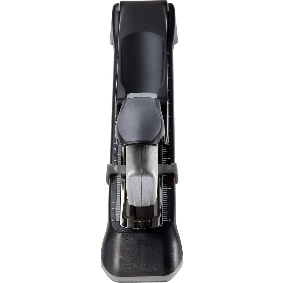 Bostitch Long Reach Antimicrobial Stapler - 25 of 30lb Paper Sheets Capacity - 210 Staple Capacity - Full Strip - 1/4" Staple Size - 1 Each - Black, Silver. Picture 4