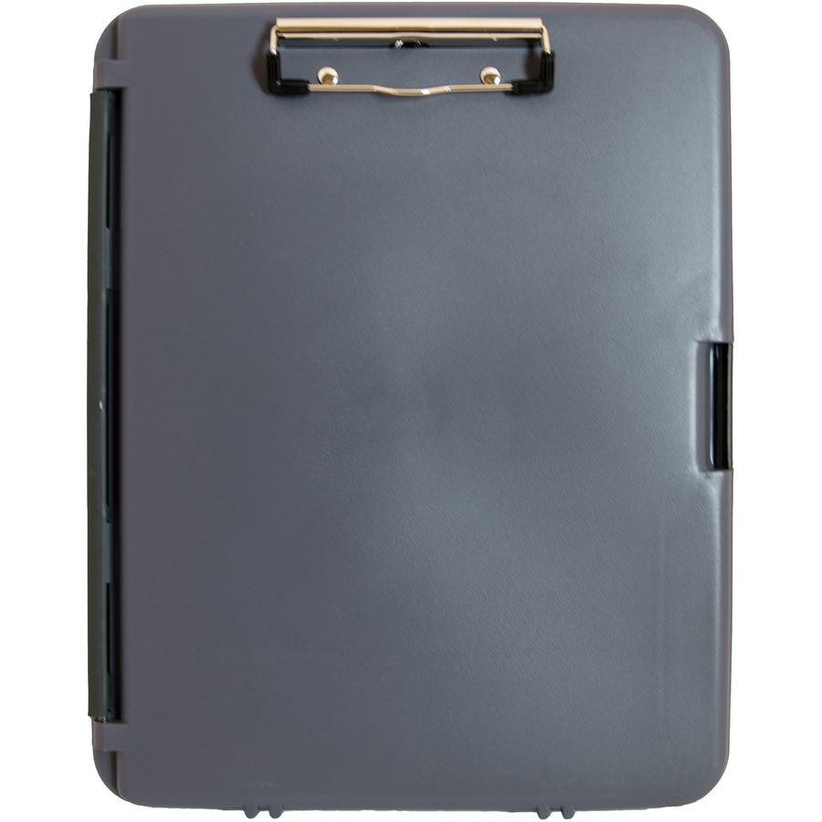 Saunders Workmate Storage Clipboard - 0.50" Clip Capacity - Polypropylene - Gray, Charcoal - 1 Each. Picture 7