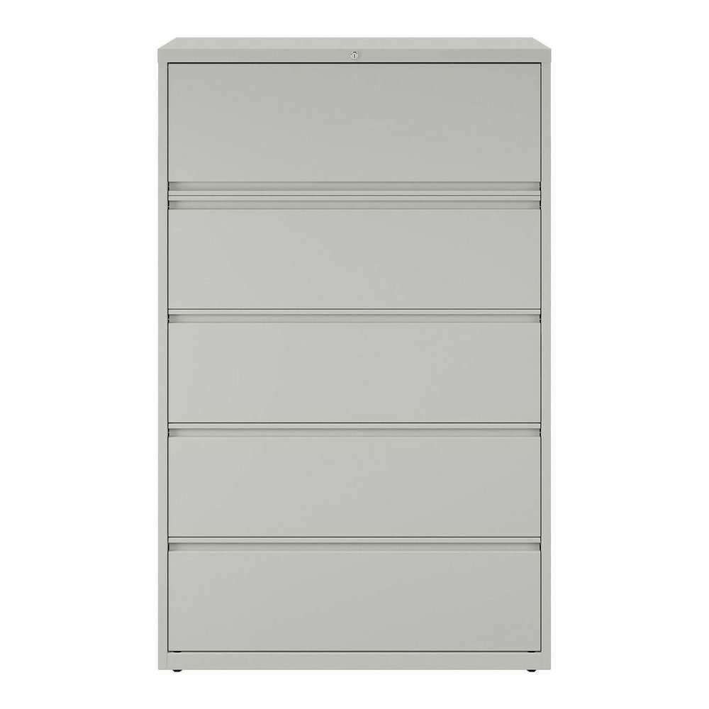 Lorell Fortress Series Lateral File - 42" Width x 18.6" Depth x 67.7" Height - 5 x Drawer(s) for File - Legal, Letter, A4 - Lateral - Rust Proof, Leveling Glide, Interlocking, Ball-bearing Suspension,. Picture 5