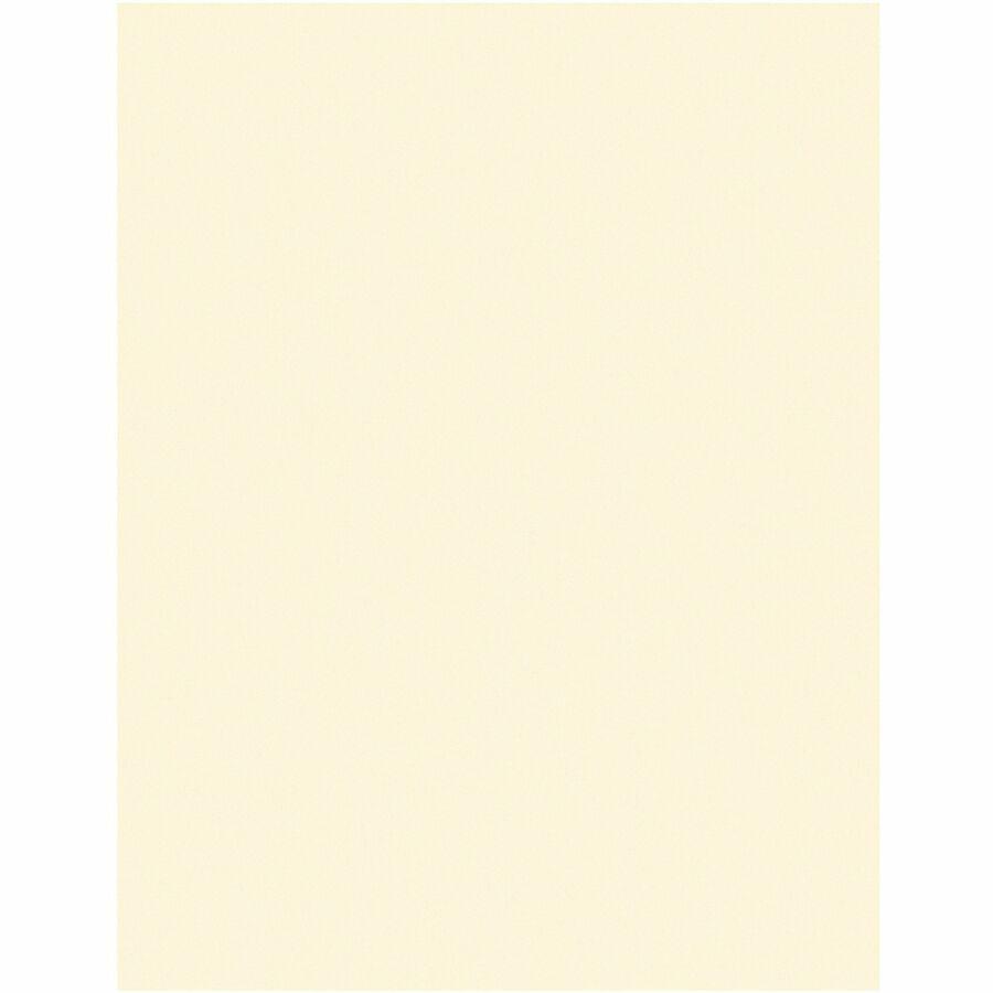 Pacon Card Stock Sheets - Letter- 8.50" x 11" - 65 lb Basis Weight - 100 Sheets/Pack - Card Stock - Ivory. Picture 4