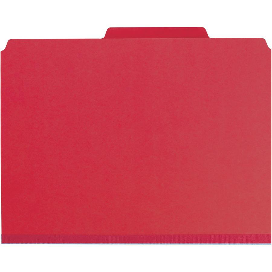 Smead Colored 1/3 Tab Cut Letter Recycled Fastener Folder - 8 1/2" x 11" - 2" Expansion - 2 x 2S Fastener(s) - 2" Fastener Capacity for Folder - Top Tab Location - Assorted Position Tab Position - Pre. Picture 3