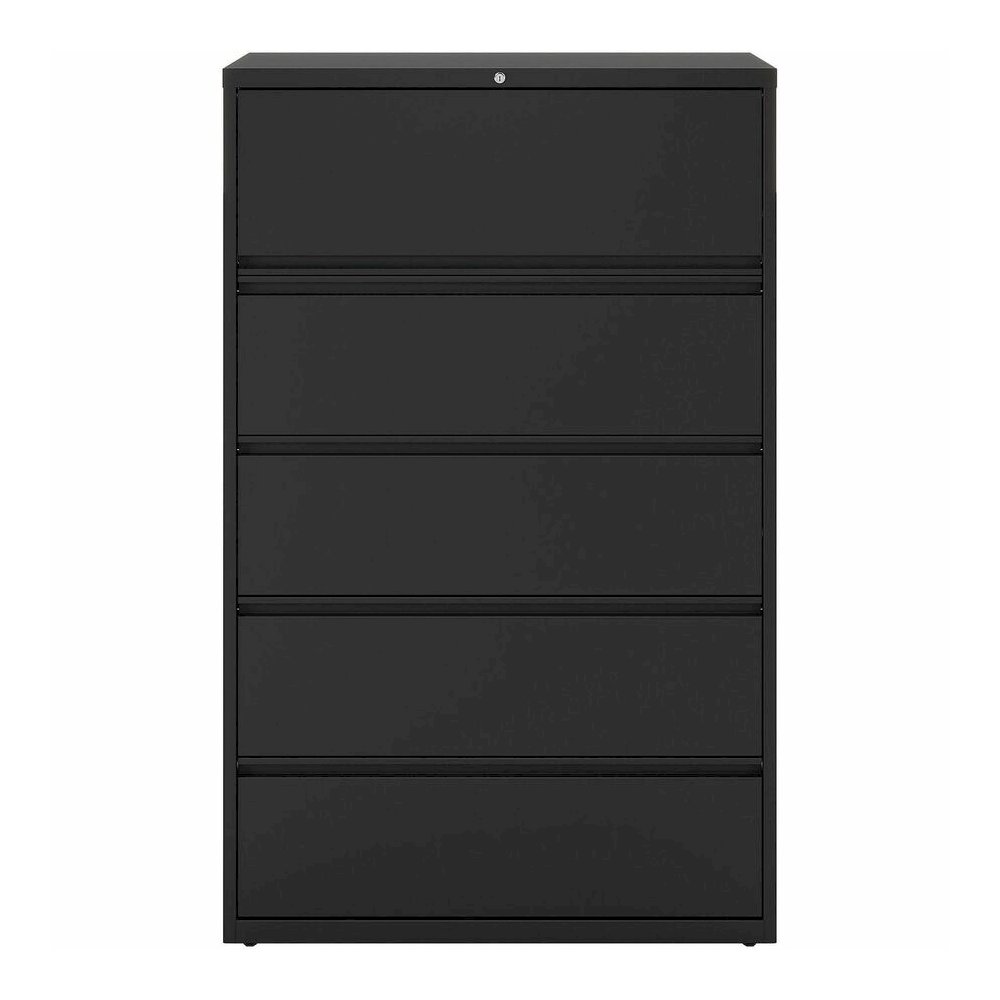 Lorell Fortress Series Lateral File - 42" Width x 18.6" Depth x 67.7" Height - 5 x Drawer(s) for File - Letter, Legal, A4 - Lateral - Interlocking, Label Holder, Leveling Glide, Ball-bearing Suspensio. Picture 4