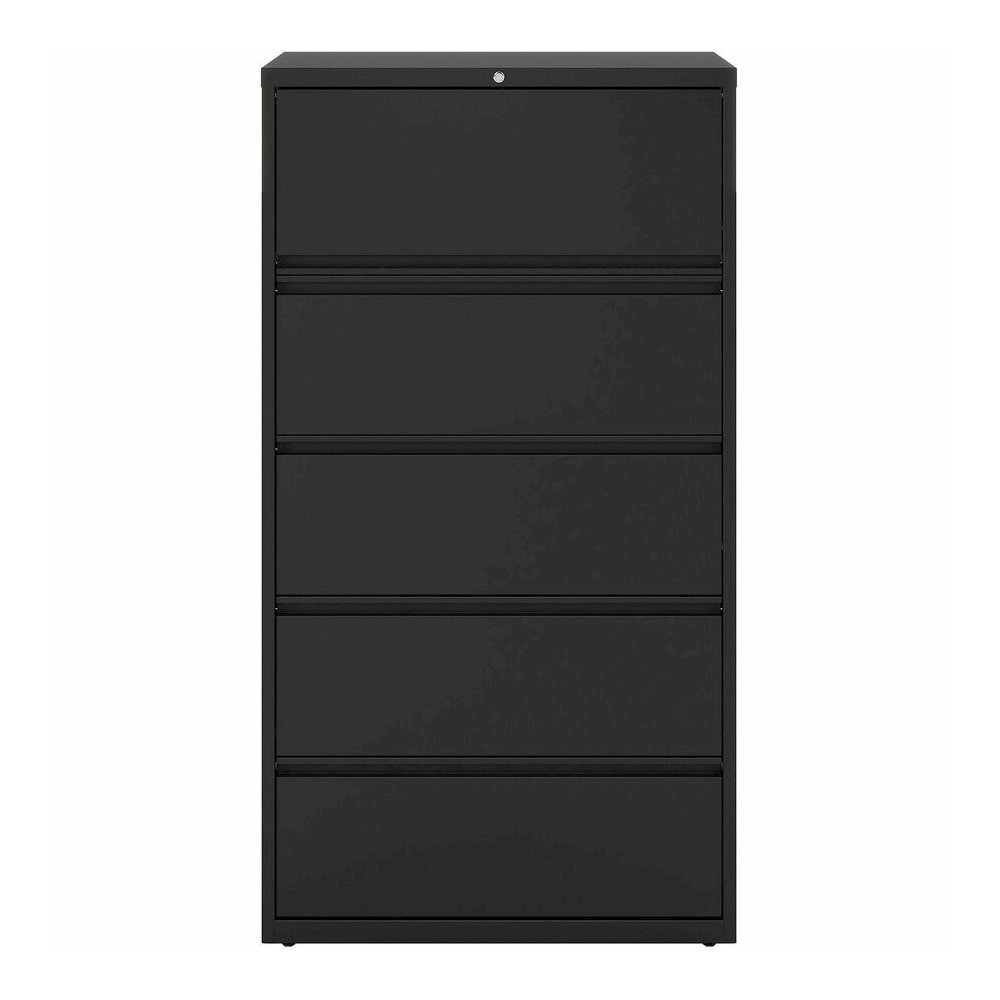 Lorell Fortress Series Lateral File - 36" Width x 18.6" Depth x 67.7" Height - 5 x Drawer(s) for File - Letter, Legal, A4 - Lateral - Rust Proof, Interlocking, Leveling Glide, Ball-bearing Suspension,. Picture 4