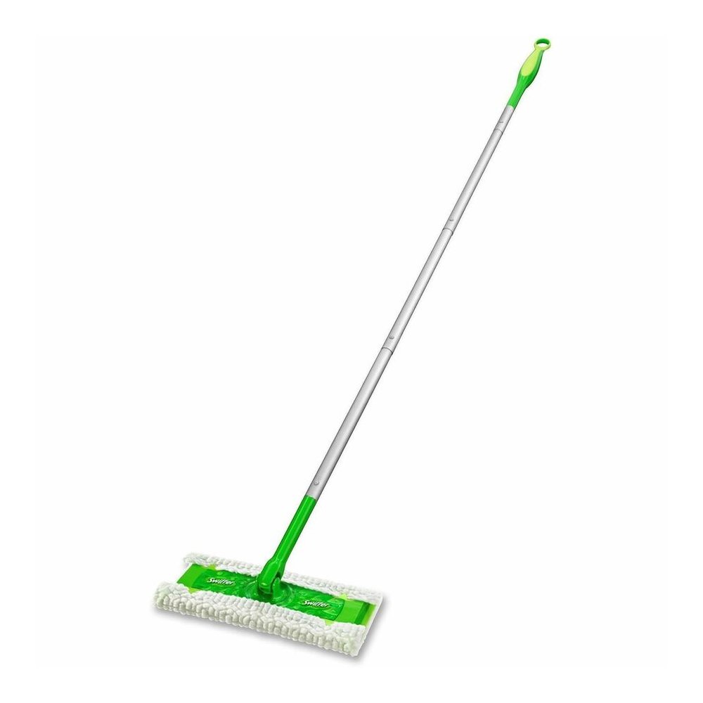 Swiffer Professional Sweeper - 10" Width Head - Swivel Head, Lightweight - Green - 3 / Carton. Picture 2