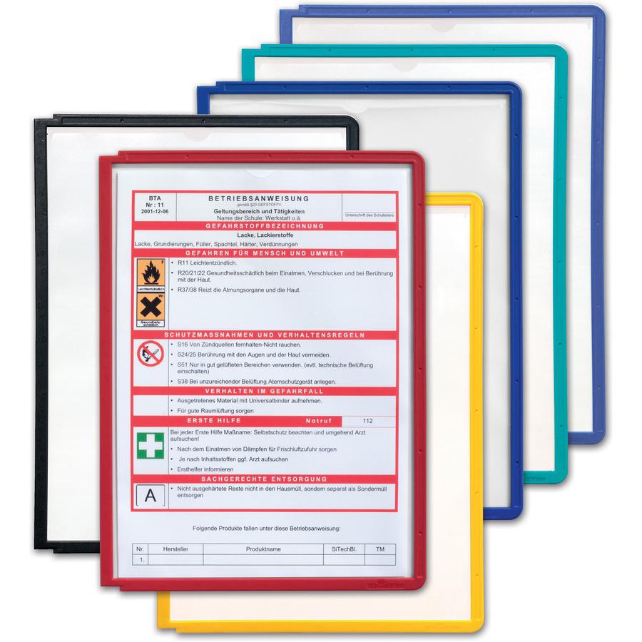 DURABLE&reg; Replacement Panels for SHERPA&reg;/VARIO&reg; Reference Display System - Replacement Panels - Assorted - 5 Pack - SHERPA/VARIO Design. Picture 3