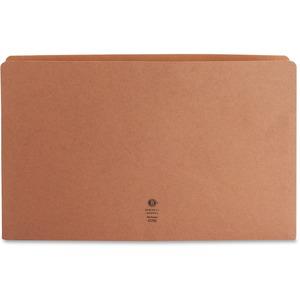 Business Source Legal Recycled File Pocket - 8 1/2" x 14" - 5 1/4" Expansion - Redrope - Redrope - Tear Proof, Tyvek Gusset, Reinforced Gusset - 30% Recycled - 10 / Box. Picture 5