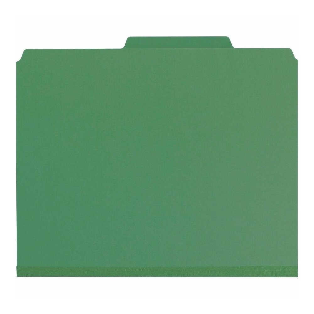 Smead SafeSHIELD 2/5 Tab Cut Letter Recycled Classification Folder - 8 1/2" x 11" - 2" Expansion - 2 x 2S Fastener - 2" for Folder, Divider - Top Tab Location - Right of Center Tab Position - 2 Divide. Picture 5