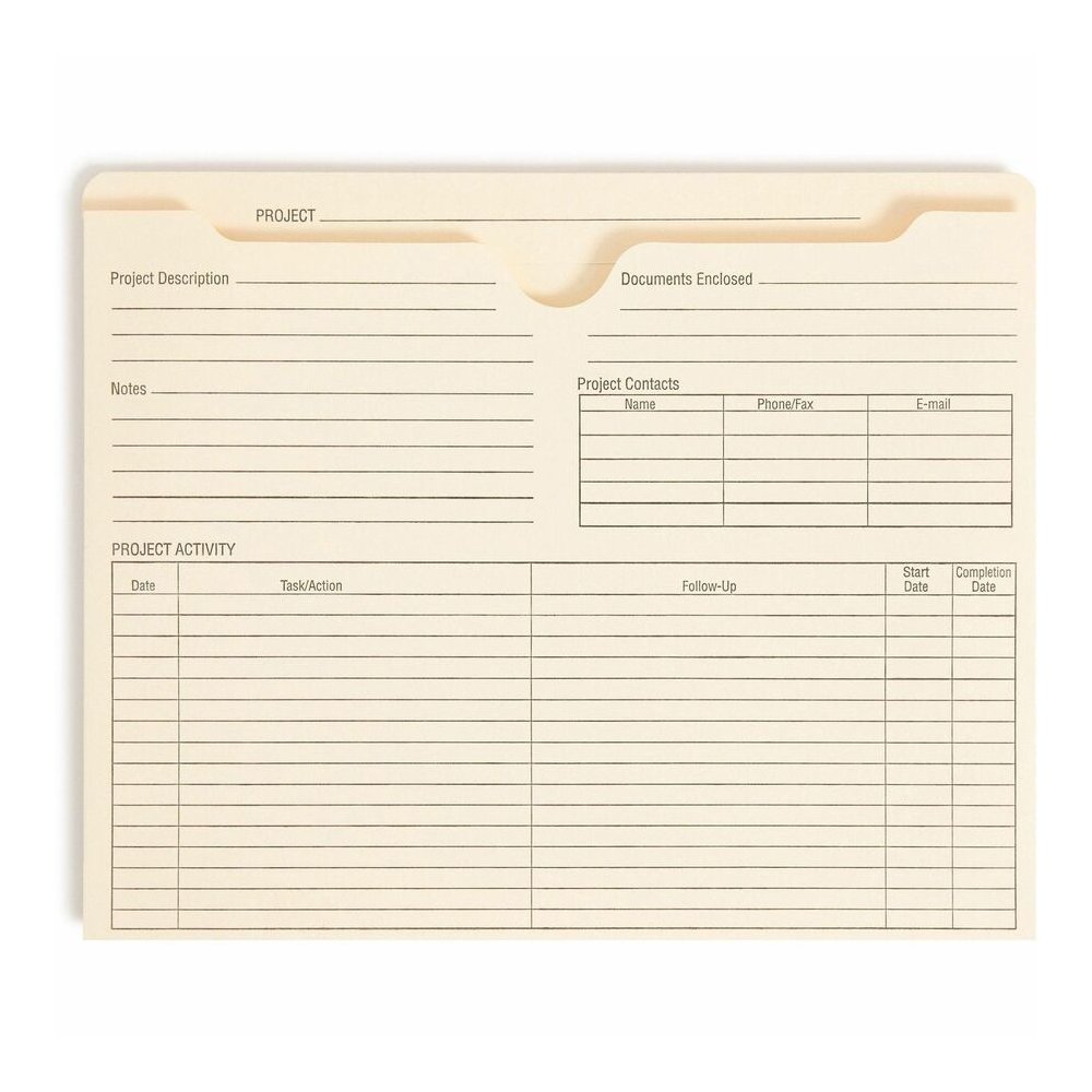 Smead Straight Tab Cut Letter Recycled File Jacket - 8 1/2" x 11" - 2" Expansion - Top Tab Location - 11 pt. - 2 Plys - Manila - Reinforced Tab, Slip Resistant - 10% Recycled - 50 / Box. Picture 4