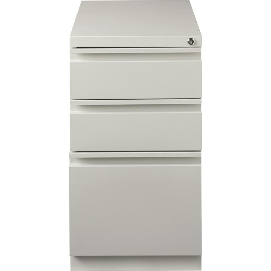 Lorell 23" Box/Box/File Mobile File Cabinet with Full-Width Pull - 15" Width x 22.9" Depth x 27.7" Height - 3 x Drawer(s) for Box, File - Letter - Vertical - Ball-bearing Suspension, Security Lock, Re. Picture 6