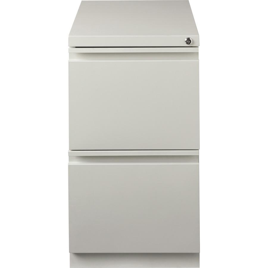 Lorell 23" File/File Mobile File Cabinet with Full-Width Pull - 15" Width x 22.9" Depth x 27.7" Height - 2 x Drawer(s) for File - Letter - Vertical - Ball-bearing Suspension, Security Lock, Recessed H. Picture 6