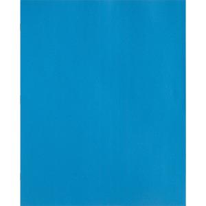 Business Source Letter Recycled Pocket Folder - 8 1/2" x 11" - 100 Sheets Capacity - 3 x Prong Fastener - 1/2" Fastener Capacity - 2 Inside Front & Back Pocket - Leatherette - Light Blue - 35% Recycle. Picture 7