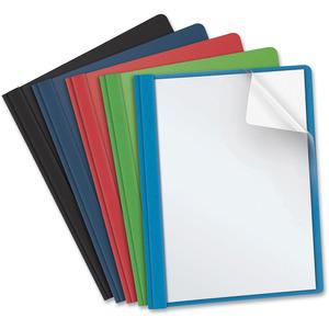 Business Source Letter Report Cover - 8 1/2" x 11" - 100 Sheets Capacity - 3 x Prong Fastener - Assorted - Textured, Non-stick - 25 / Box. Picture 4