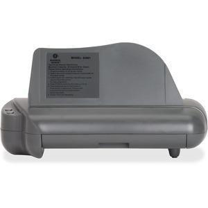 Business Source Electric Adjustable 3-hole Punch - 3 Punch Head(s) - 30 Sheet of 20lb Paper - 1/4" Punch Size - 17.8" Width x 5.3" Depth x 8.3" Height - Gray. Picture 10