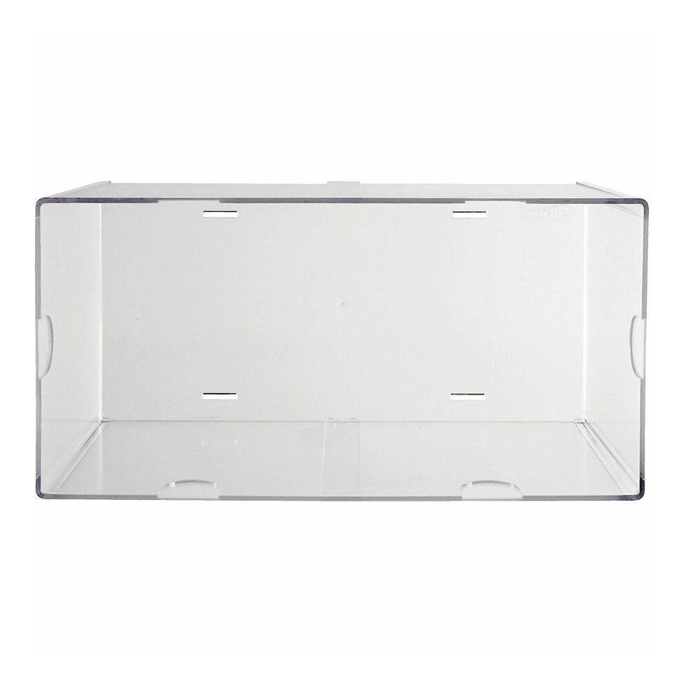 Deflecto Stackable Cube Organizer - 1 Compartment(s) - 6" Height x 12" Width x 6" Depth - Stackable, Sturdy, Removable Divider, Removable Drawer - Clear - Plastic - 1 Each. Picture 3