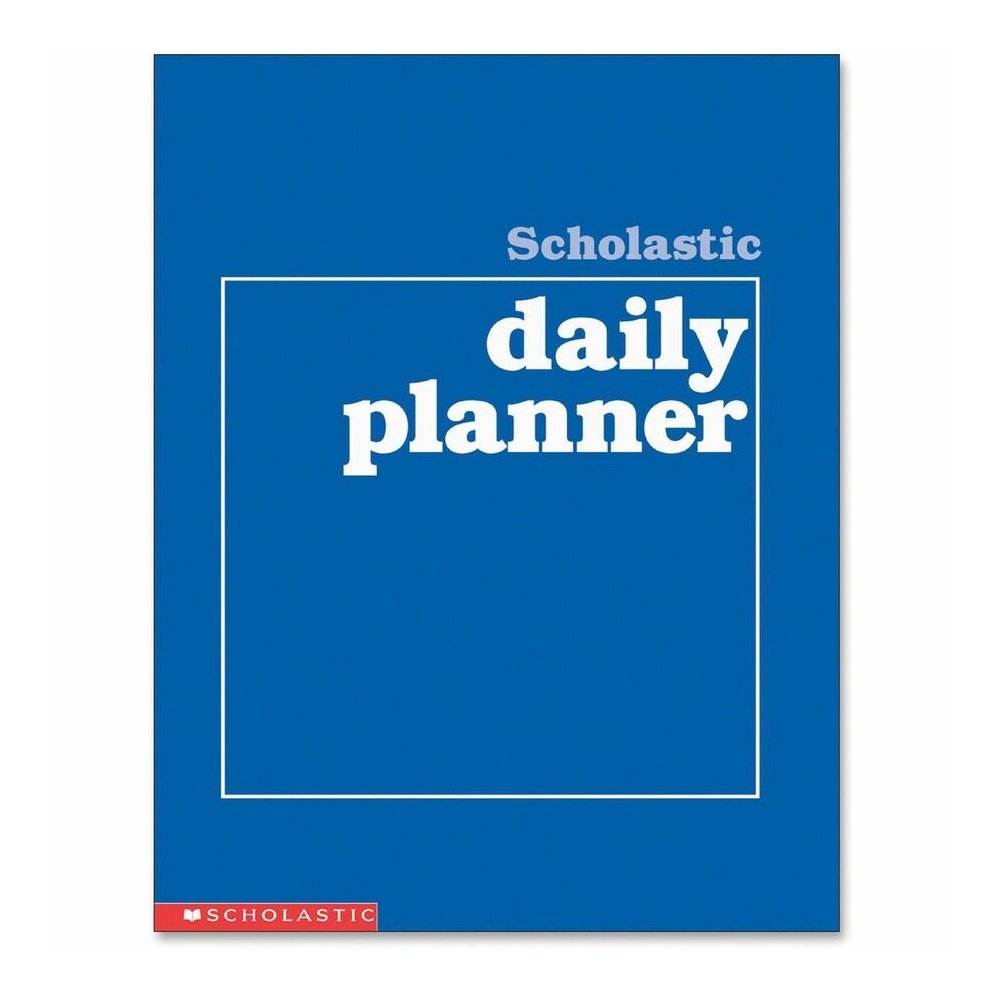 Scholastic Daily Planner - Academic - Daily, Weekly, Yearly - 8 1/2" x 11" Sheet Size - White Sheet - Blue Cover - 1 Each. Picture 2