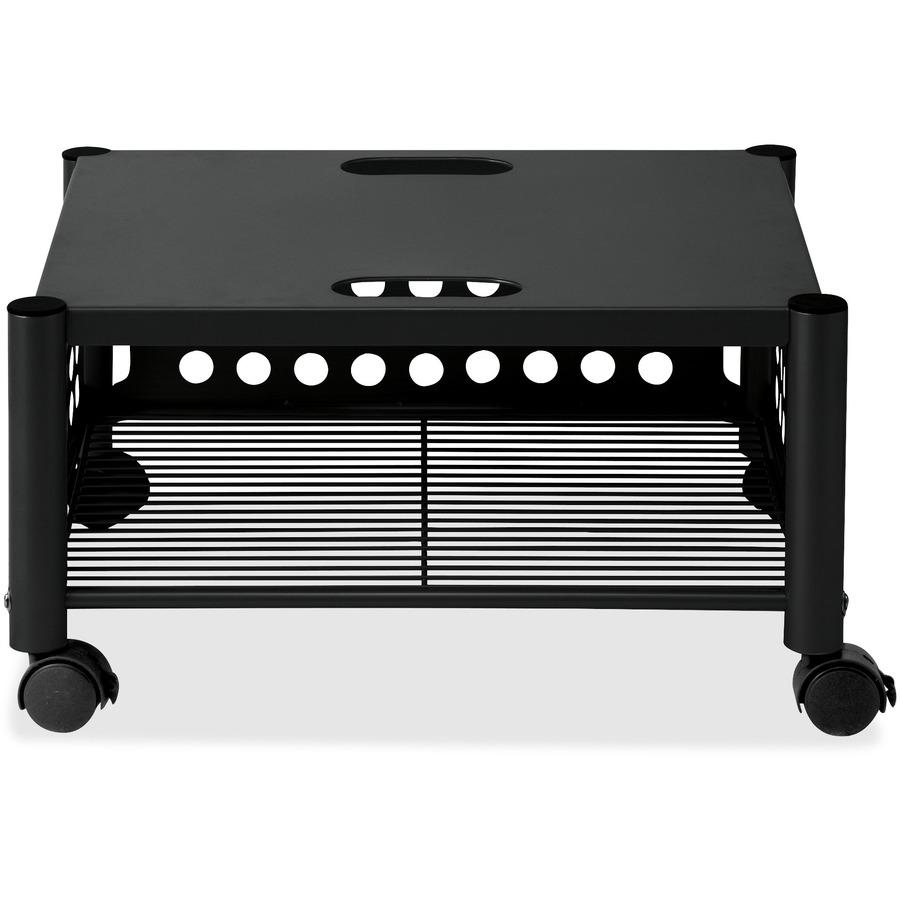 Vertiflex Underdesk Machine Stand - 90 lb Load Capacity - 1 x Shelf(ves) - 11.5" Height x 21.5" Width x 17.9" Depth - Floor - Steel - Black. Picture 5