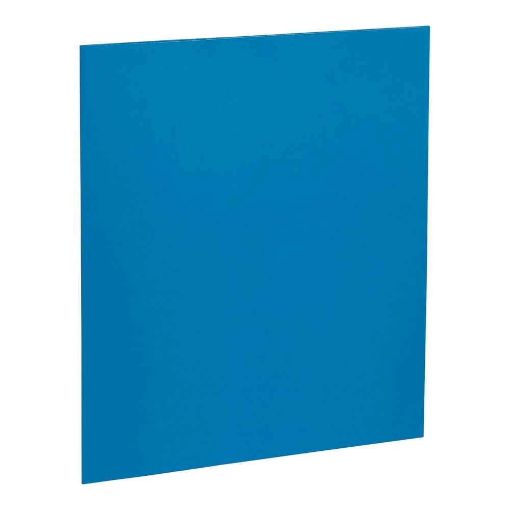 Business Source Letter Pocket Folder - 8 1/2" x 11" - 100 Sheets Capacity - 2 Internal Pocket - Blue - Laminated, Durable, Die-cut - 1 Box. Picture 2