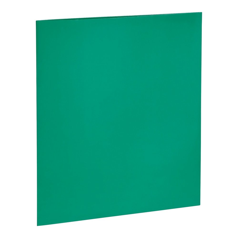 Business Source Letter No Pocket Folder - 8 1/2" x 11" - 100 Sheets Capacity - 2 Internal Pocket - Card Paper - Green - Durable, Laminated, Die-cut - 1 Box. Picture 2