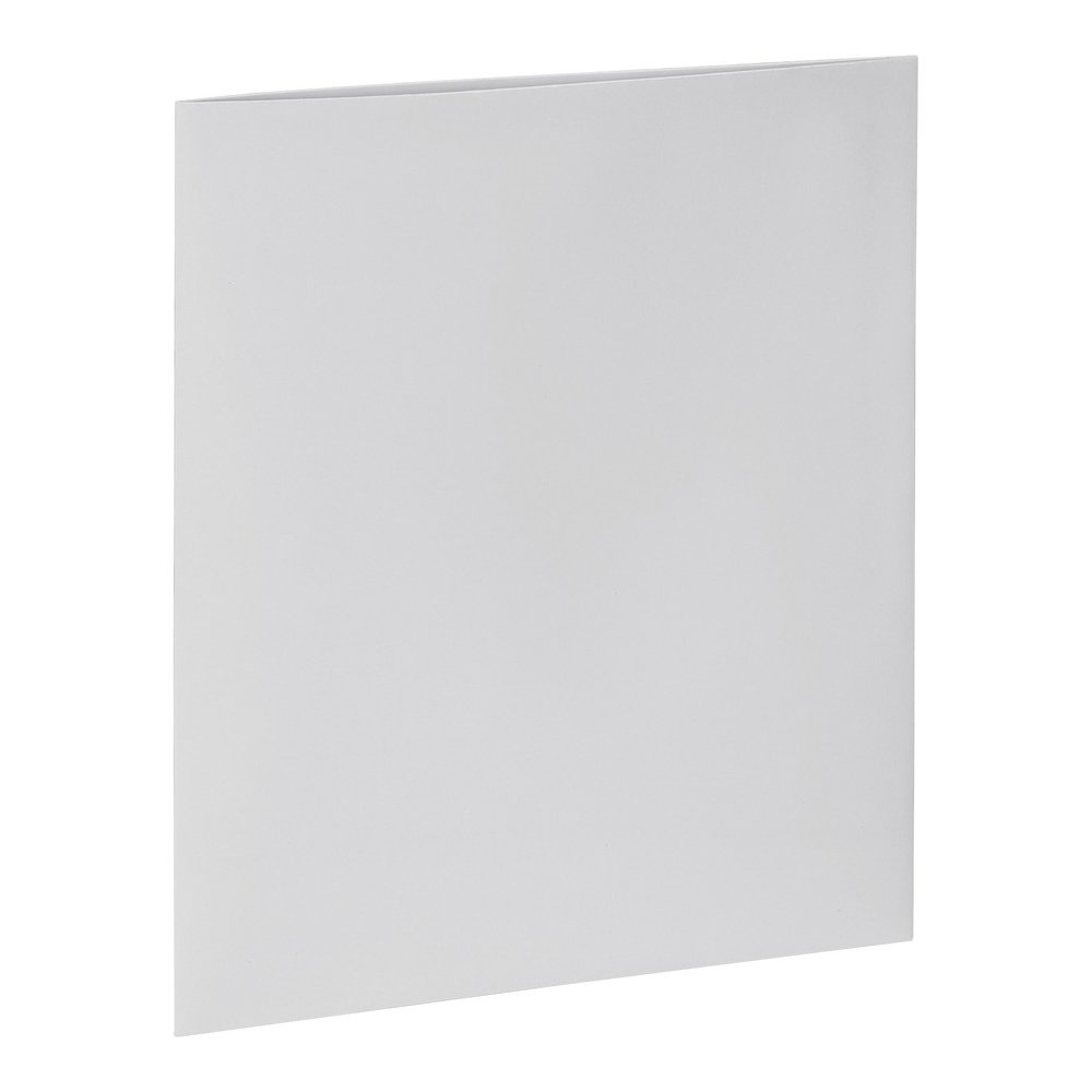 Business Source Letter Pocket Folder - 8 1/2" x 11" - 100 Sheets Capacity - 2 Internal Pocket - White - Laminated, Durable, Die-cut - 1 Box. Picture 2