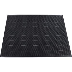 Genuine Joe Free Flow Comfort Anti-fatigue Mat - 48" Length x 36" Width x 0.500" Thickness - Rubber - Black - 1 Each. Picture 2