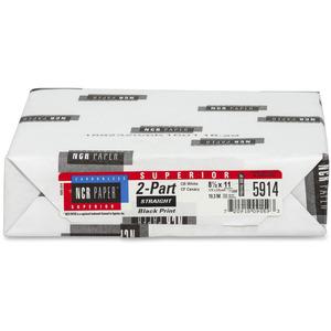 NCR Paper Superior 2-part Straight Carbonless Paper - White - 92 Brightness - Letter - 8 1/2" x 11" - 20.50 lb Basis Weight - 500 / Pack - Carbonless - White, Canary. Picture 3