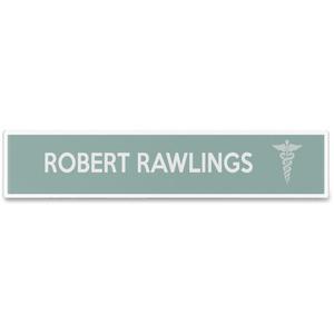 Deflecto Cubicle Nameplate Sign Holder - 8.5" Width x 2" Height - Rectangular Shape - Wall Mountable - Insertable, Magnetic - Plastic - Clear, Clear - 1 Each. Picture 3