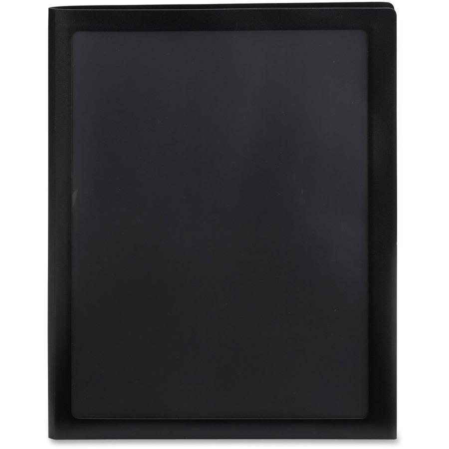 Smead Letter Pocket Folder - 8 1/2" x 11" - 50 Sheet Capacity - 2 Pocket(s) - Polypropylene - Black - 5 / Pack. Picture 10