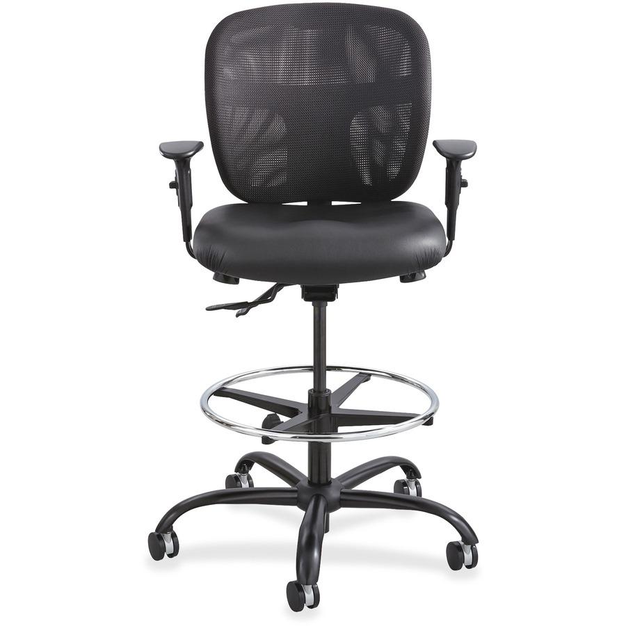 Safco Vue Heavy-duty Stool - Baltic Vinyl Seat - Baltic Nylon Back - 5-star Base - Baltic - 1 Each. Picture 3