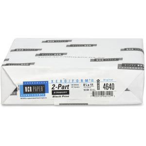 NCR Paper Xero/Form II Carbonless Paper Sheets - White/Yellow - Letter - 8 1/2" x 11" - Smooth - Pre-punched, Flexible, Precollated - White, Canary - 2/Set - 1 Pack. Picture 4