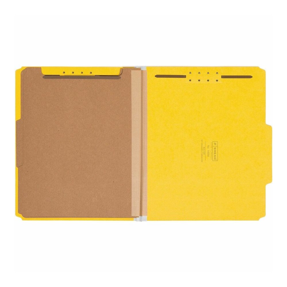 Smead 2/5 Tab Cut Letter Recycled Classification Folder - 8 1/2" x 11" - 2" Expansion - 2 x 2K Fastener - 2" Fastener Capacity - Top Tab Location - Right of Center Tab Position - 2 Divider - 25 pt. - . Picture 4