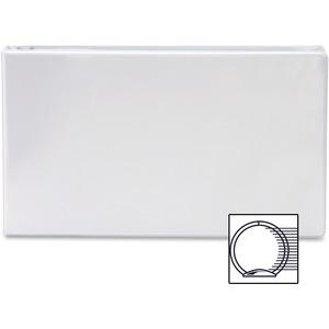Business Source Tabloid-size Round Ring Reference Binder - 2" Binder Capacity - Tabloid - 11" x 17" Sheet Size - Round Ring Fastener(s) - White - Recycled - Durable, Clear Overlay - 1 Each. Picture 4