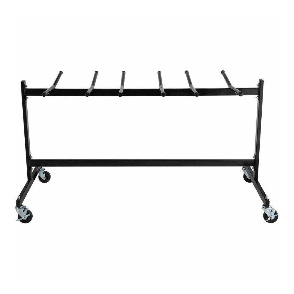 Lorell Folding Chair Dolly - 68" Width x 30.75" Depth x 35.75" Height - Black Steel Frame - Black - For 42 Devices - 1 Each. Picture 2