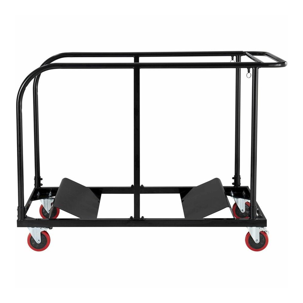 Lorell Round Planet Table Trolley Cart - Steel - 52" Width x 32.75" Depth x 40.16" Height - Charcoal - For 16 Devices - 1 Each. Picture 2