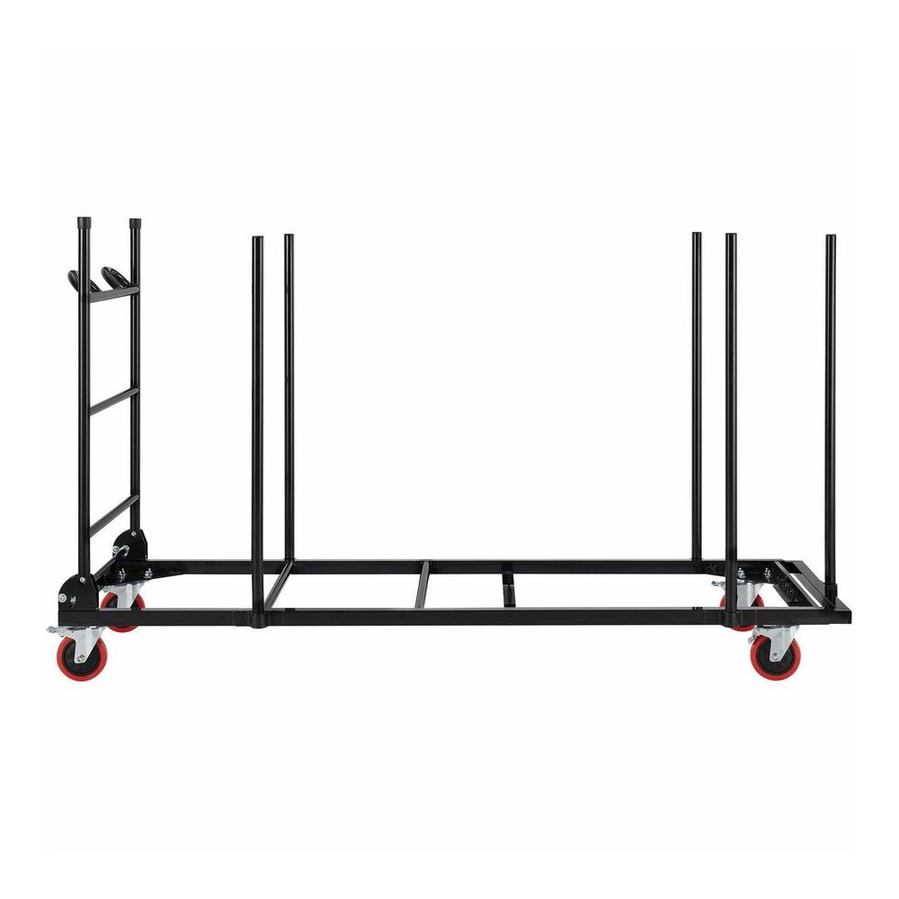 Lorell Blow-Mold Rectangular Table Trolley Cart - Steel - 30.25" Width x 75.88" Depth x 45.25" Height - Charcoal - For 20 Devices - 1 Each. Picture 2