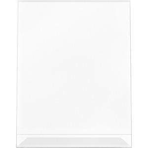 Deflecto Anti-Glare Slanted Sign Holder - Portrait - 11" x 8.5" x 2.5" x - Acrylic - 1 Each - Clear - Anti-glare, Scratch Resistant, Durable, Heavy Duty, Double-sided. Picture 3
