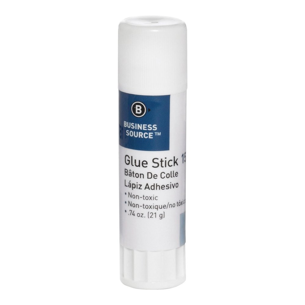 Business Source Glue Stick - 0.74 oz - White - 12 / Pack. Picture 2