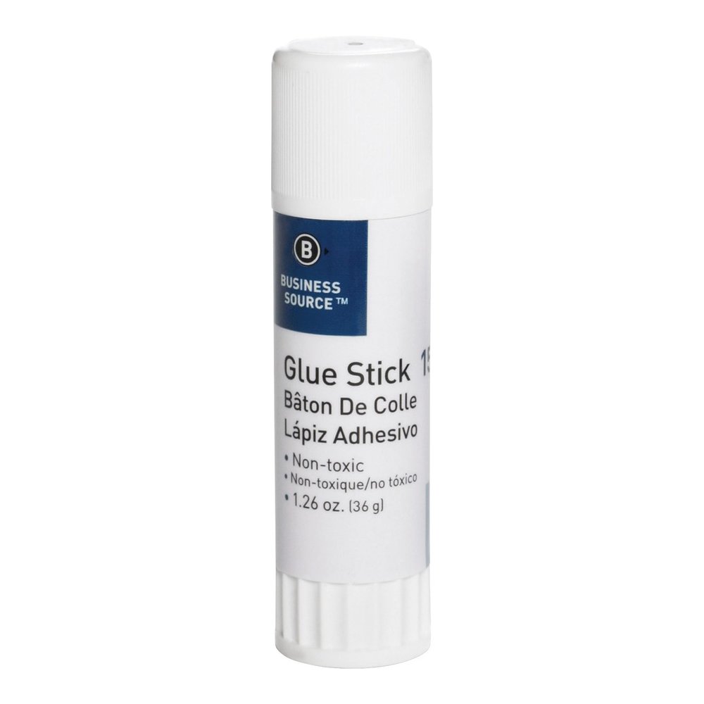 Business Source Glue Stick - 1.26 oz - White - 12 / Pack. Picture 2