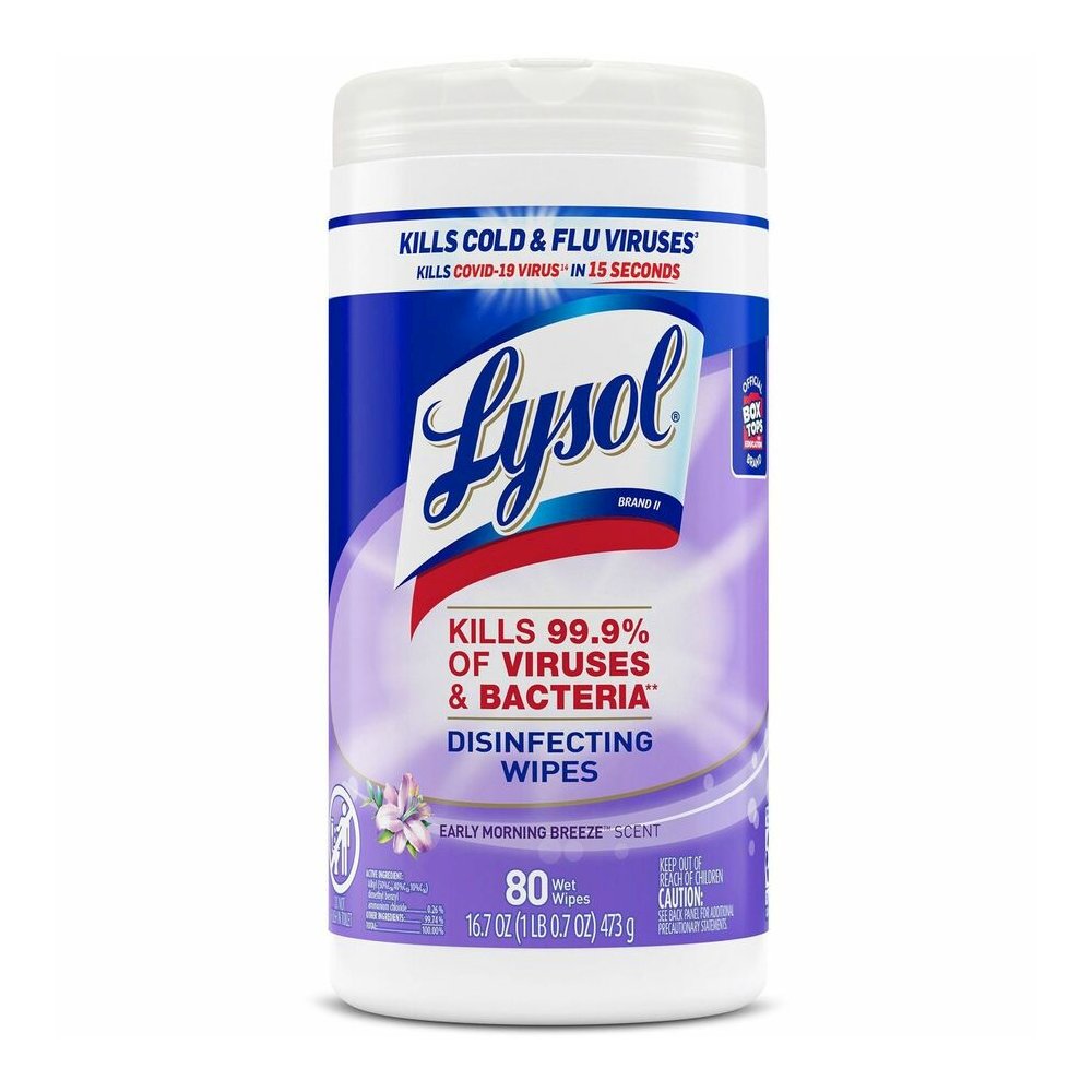Lysol Early Morning Breeze Disinfecting Wipes - For Multipurpose, Multi Surface - Wipe - Early Morning Breeze Scent - Recommended For: Virus Remover, Bacteria Remover - Disinfectant, Pre-moistened, An. Picture 2
