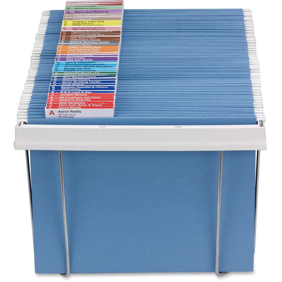 Smead Heavy-Duty Adjustable Hanging Folder Frame - Letter - 16"-24" Long - Steel, Plastic - White. Picture 10