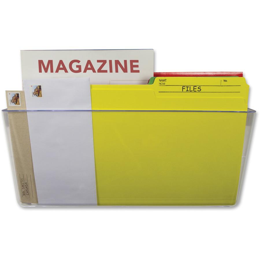 Storex Magnetic Wall File Pockets - 500 x Sheet - Magnetic, Heavy Duty - 100% Recycled - Clear - Plastic - 1 Each. Picture 7