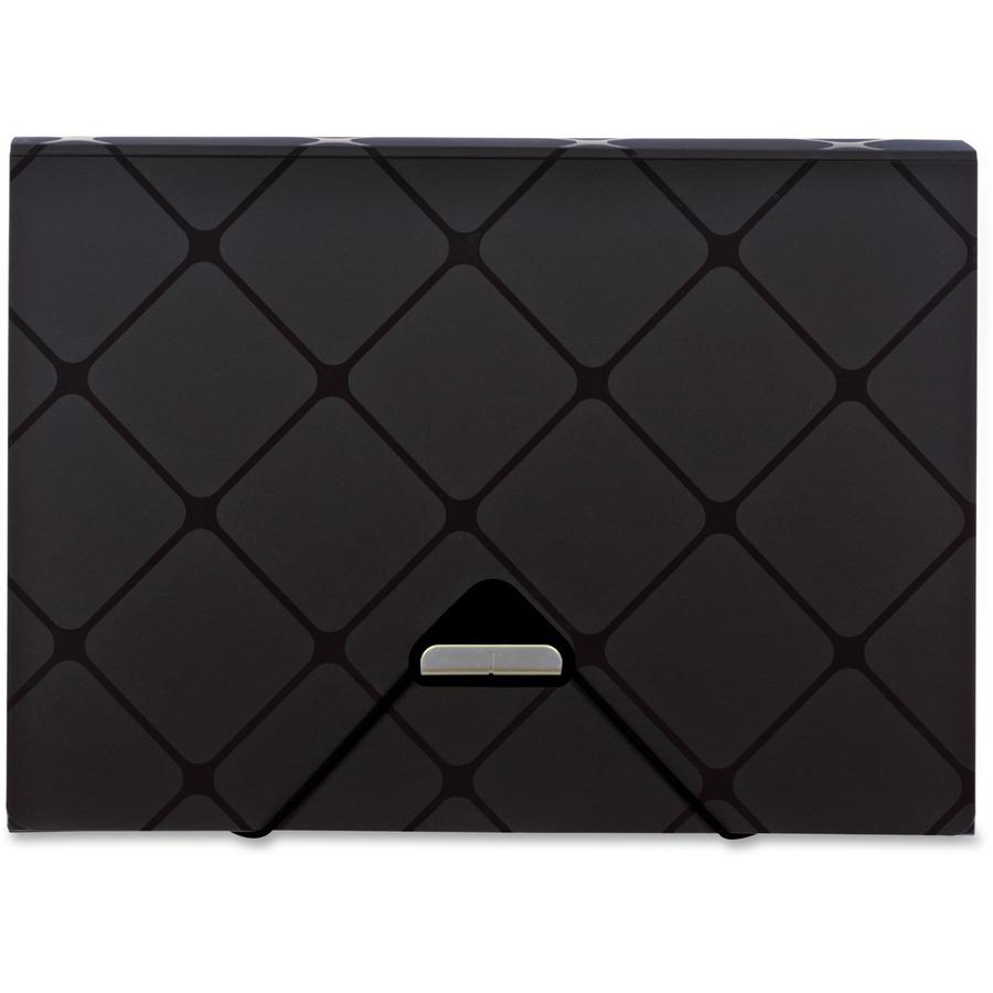 Pendaflex Letter Recycled Expanding File - 8 1/2" x 11" - 13 Pocket(s) - Black - 30% Recycled - 1 Each. Picture 4