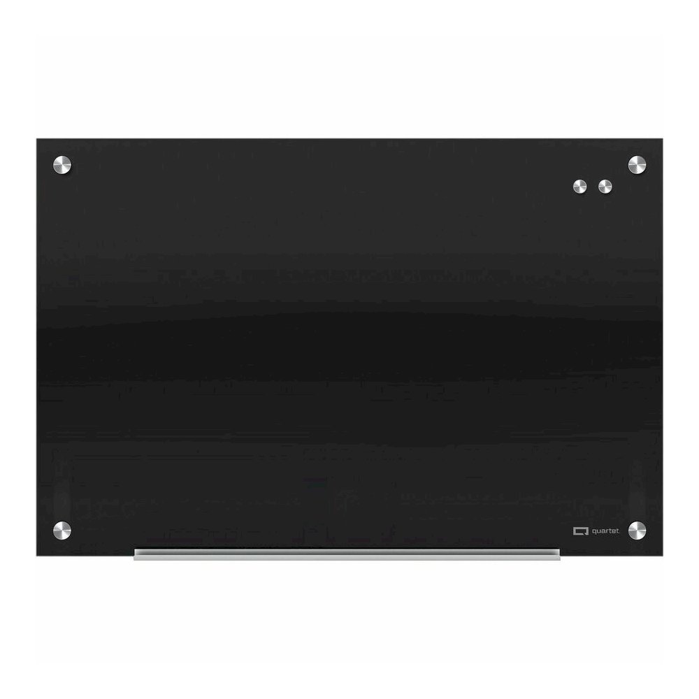 Quartet Infinity&trade; Glass Magnetic Dry-Erase Board - 96" (8 ft) Width x 48" (4 ft) Height - Black Tempered Glass Surface - Black Frame - Horizontal/Vertical - Magnetic - 1 / Each. Picture 2