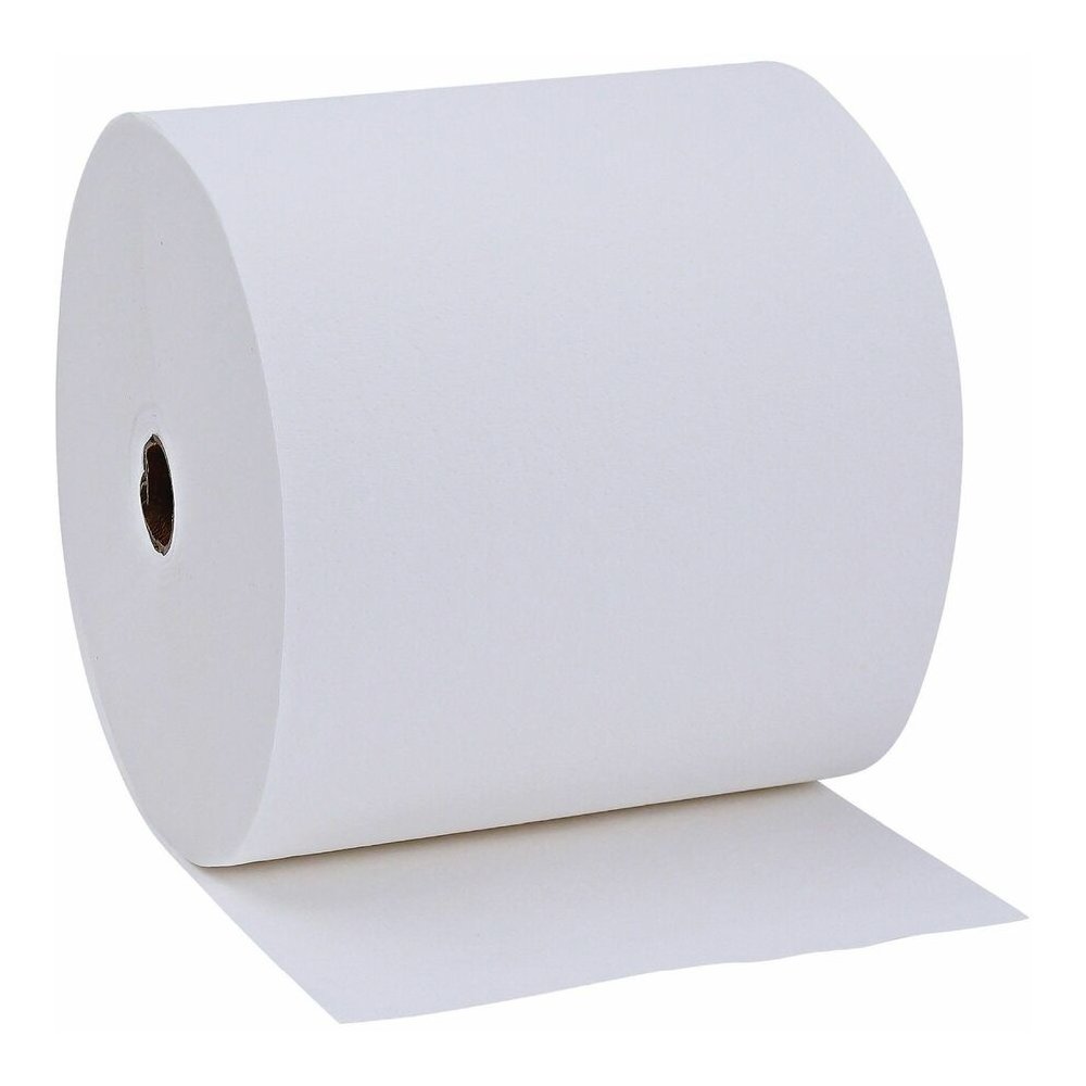 Genuine Joe Solutions 1-ply Hardwound Towels - 1 Ply - 7" Width x 600 ft Length - 63/64" Core - White - Virgin Fiber - 6 / Carton. Picture 2