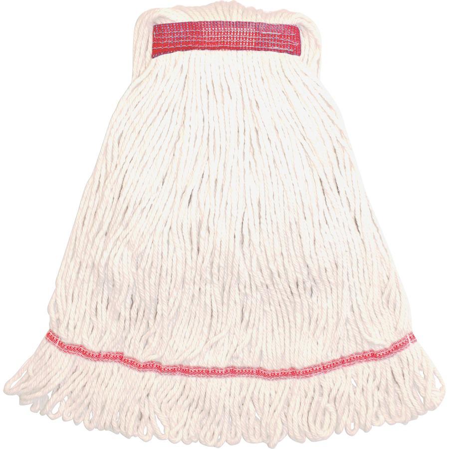 Genuine Joe Narrow Band Large Mophead - Rayon, Cotton - 12 / Carton. Picture 3