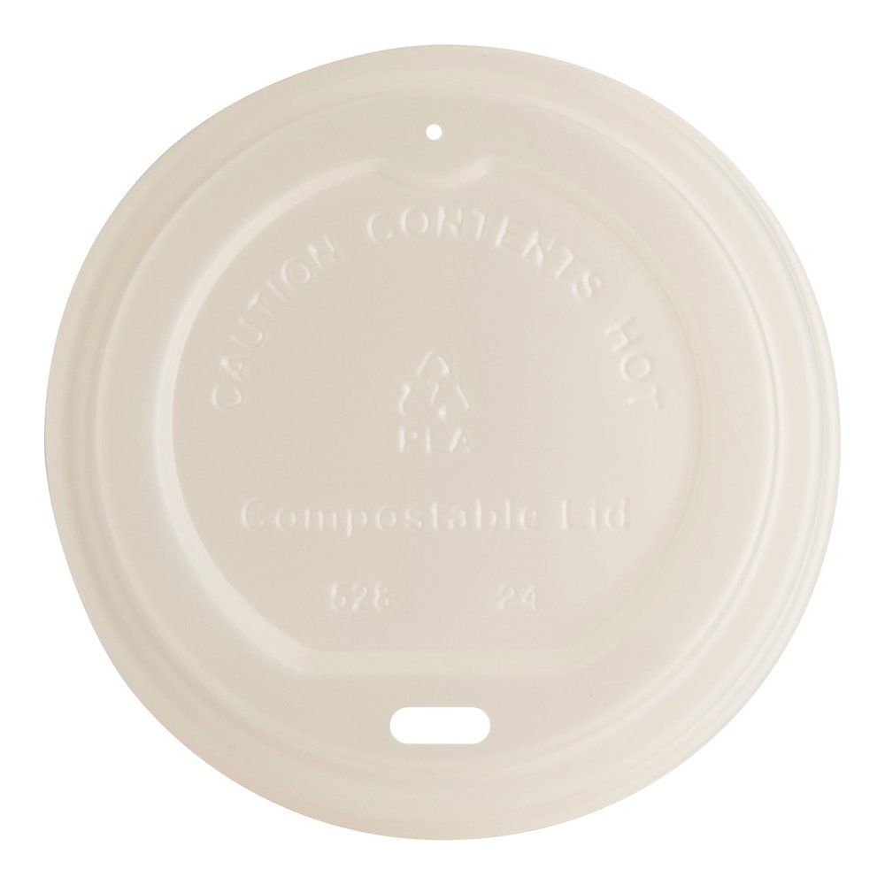 Genuine Joe Vented Hot Cup Lid - Polystyrene - White - 50/Pack - 20 / Carton. Picture 3