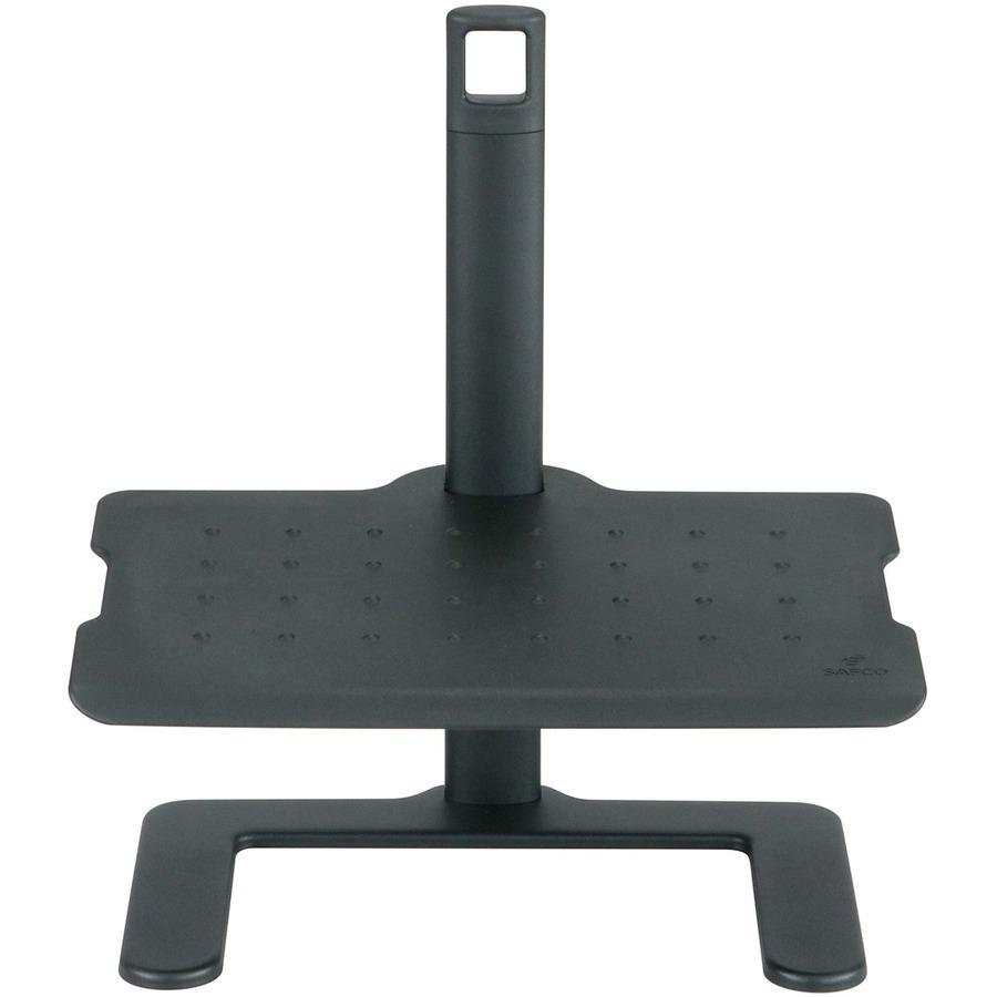 Safco Adjustable-Height Footrest - 3.50" to 16" Adjustable Height - Black - 1 Each. Picture 2