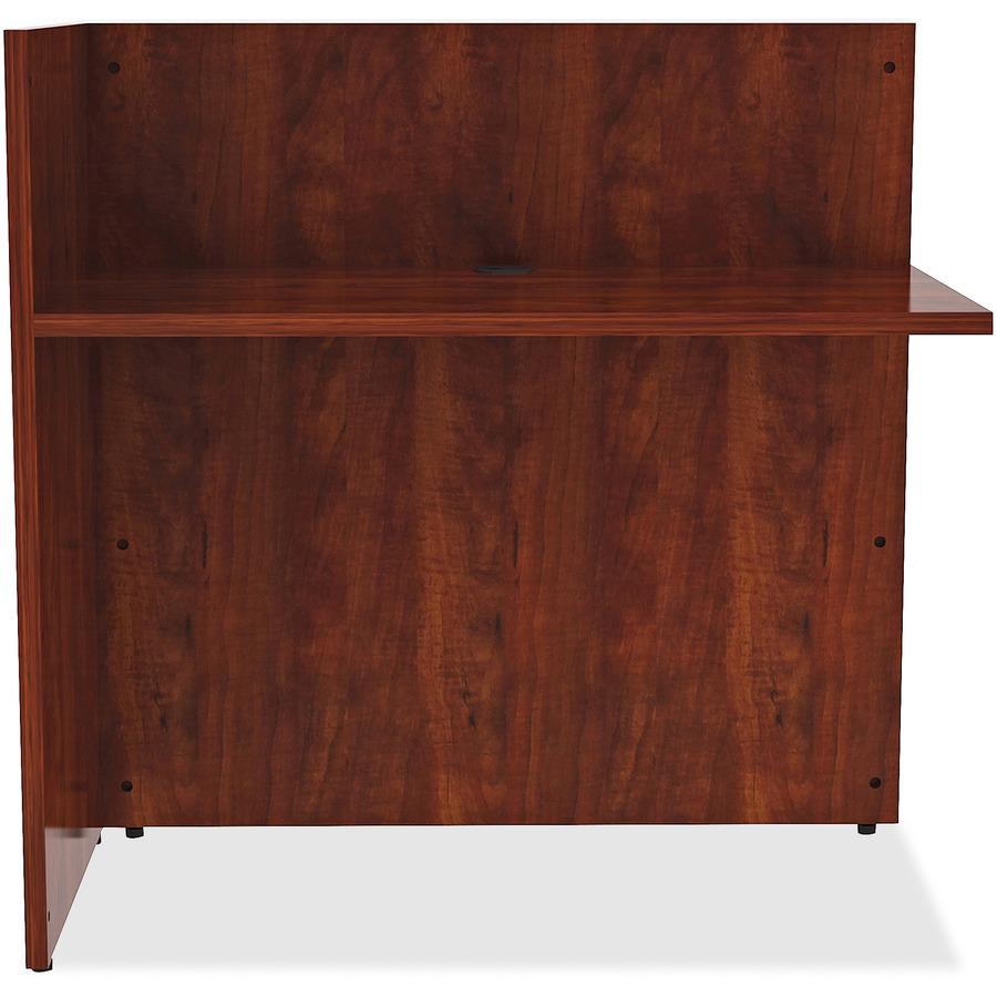 Lorell Essentials Series Reception Return - 41.5" Height x 42" Width x 24" Depth - Finish: Cherry Laminate - 1 Each. Picture 3